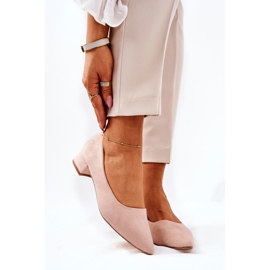 PS1 Klassische Damen Pumps Wildleder Beige Rheya 1