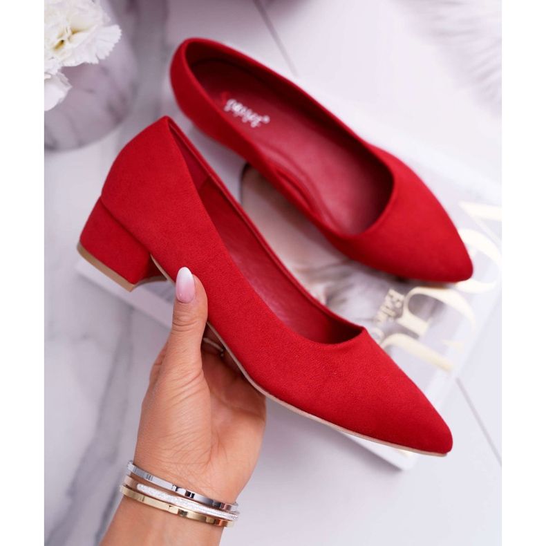 PS1 Classic Damen Pumps Wildleder Rot Rheya 1