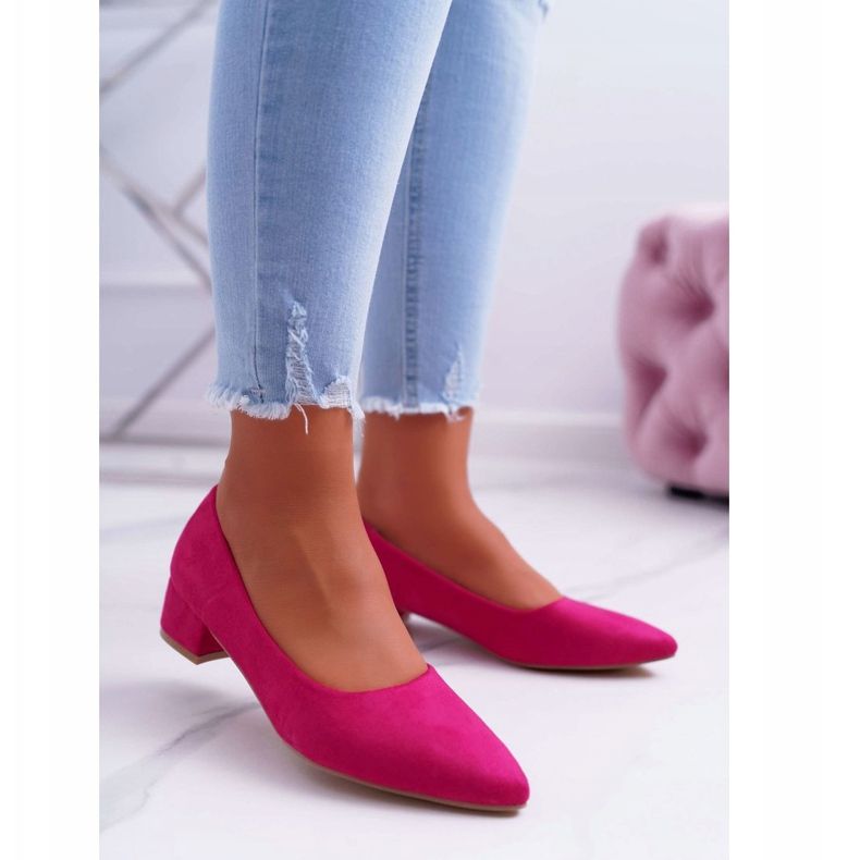 PS1 Klassische Damen Pumps Wildleder Fuchsia Rheya rosa 2
