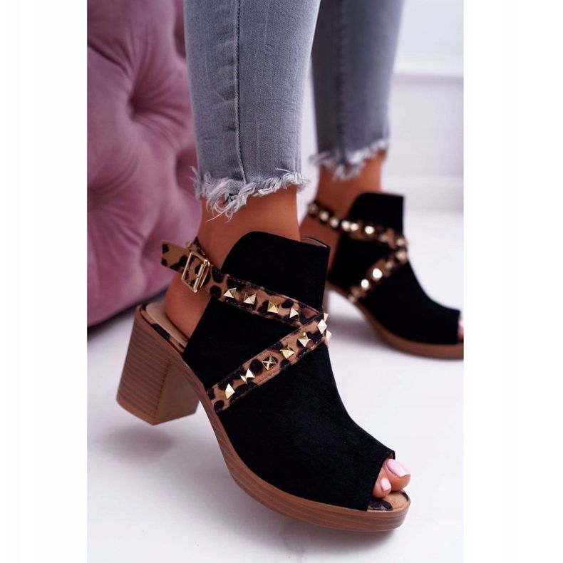 Damen Sandalen mit hohem Absatz Lu Boo Schwarz 318-30 Fiode 1