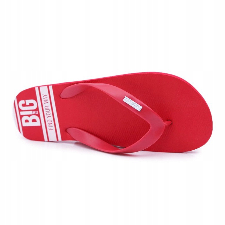 Herren Hausschuhe Flip-Flops Big Star Rot AA174416 2