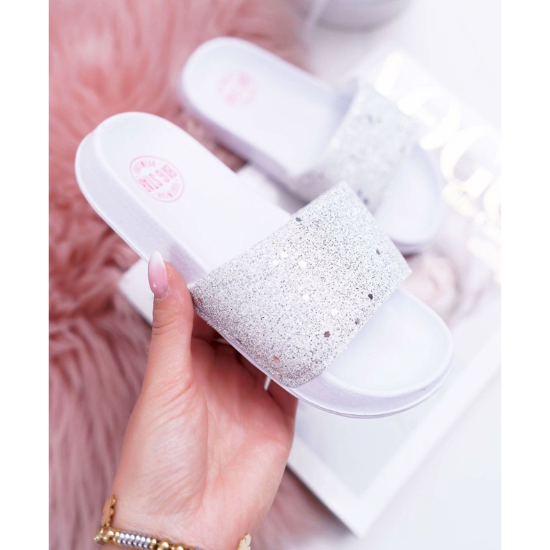 Kinder- und Jugendsandalen Big Star Weiß Glitzer AA374086 1