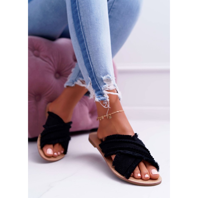 Damen Material Hausschuhe Vices 7269 Schwarz Jamen 1