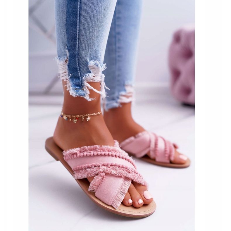 Damen Material Hausschuhe Vices 7269 Pink Jamen rosa 1