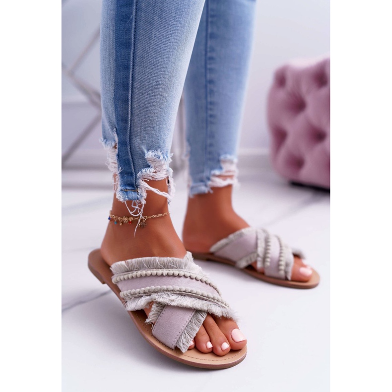 Damen Material Hausschuhe Vices 7269 Beige Jamen 1