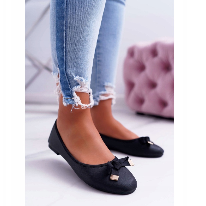EVE Elegante schwarze Ballerinas für Damen LaDonna 1