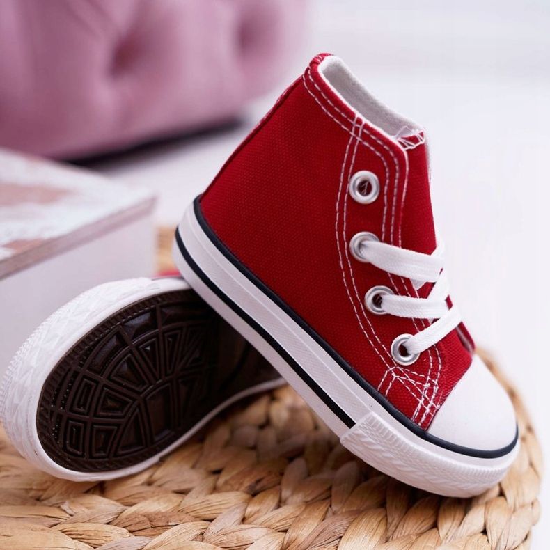 FRROCK Klassisch hohe Sneakers für Kinder Rot Filemon 2