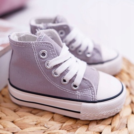 FRROCK Klassischer Kindersneaker hoch mit Reißverschluss Grau Filemon 1