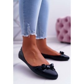 HV Schwarze Gummiballerinas für Damen Meliski Syntha 1