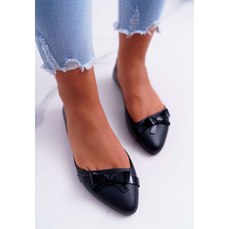 HV Schwarze Gummiballerinas für Damen Meliski Syntha 2