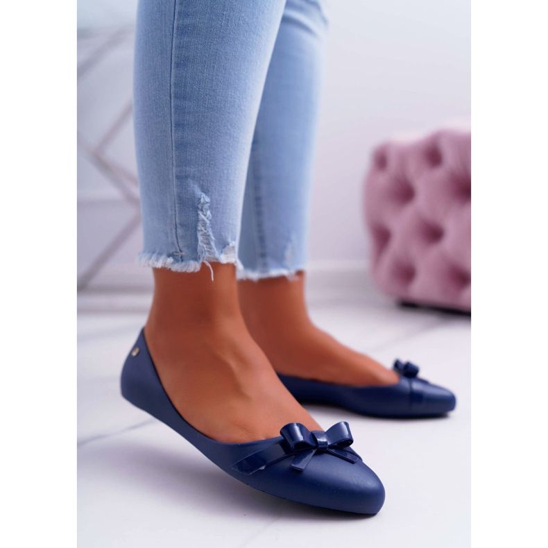 HV Marineblaue Gummiballerinas für Damen Meliski Syntha navy blau 1