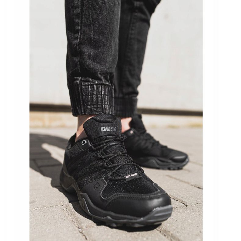 Herren Big Star Trekking Outdoor-Schuhe Schwarz EE174456 1