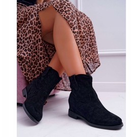 SEA Damenstiefel mit flachem Keilabsatz warm über dem Knöchel Schwarz Demini 1