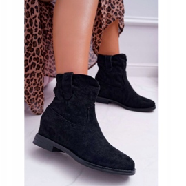 SEA Damenstiefel mit flachem Keilabsatz warm über dem Knöchel Schwarz Demini 2