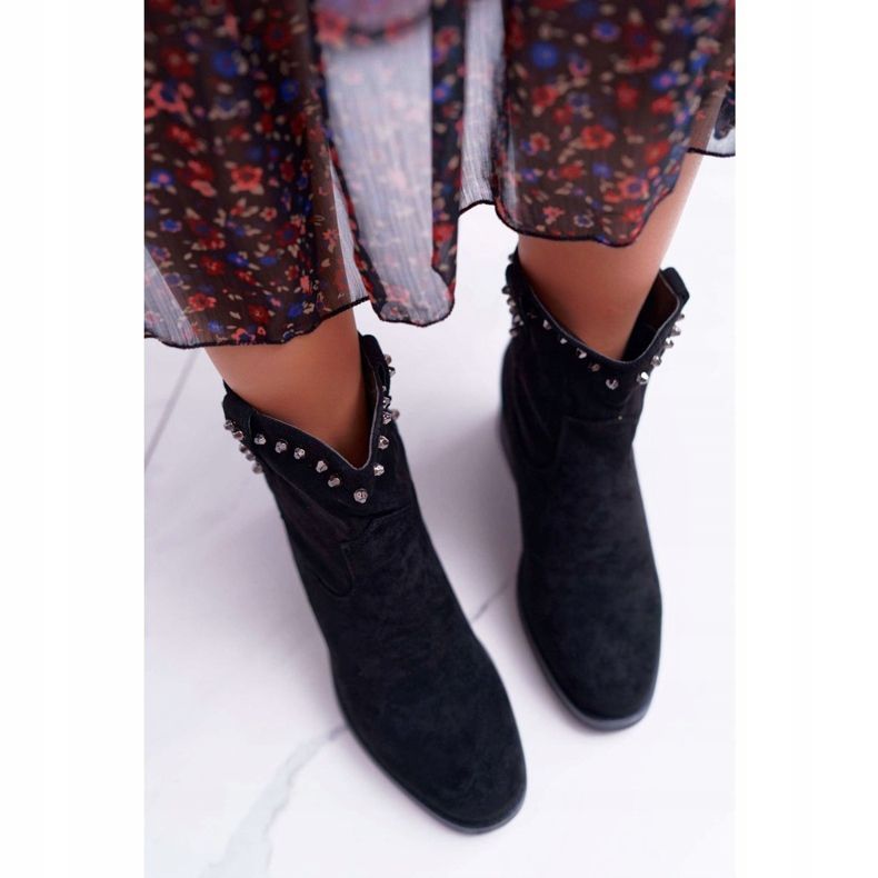 SEA Damenstiefel mit Keilabsatz, warm über dem Knöchel Schwarz Deminis 2