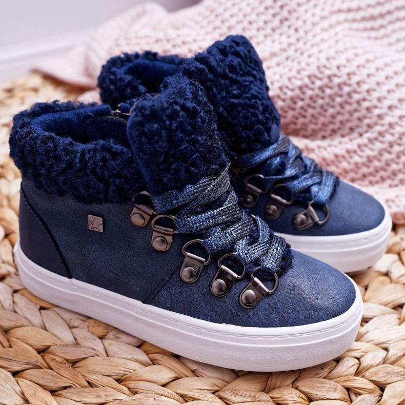 Kinder Jungen Mädchen Schuhe Mädchen Big Star Navy Blau EE374018 2