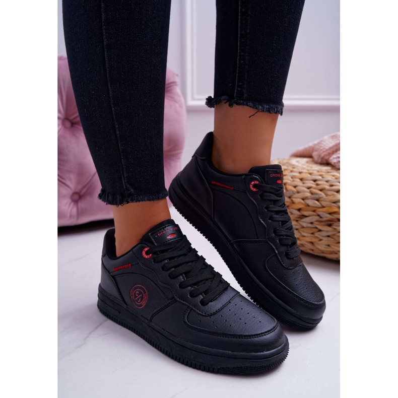 Damen Cross Jeans Schwarze Turnschuhe EE2R4144C 2