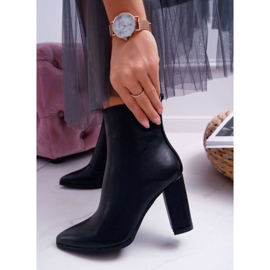 FRID Damenstiefel mit hohem Absatz, Reißverschluss in Spitz Schwarz Ferol 2