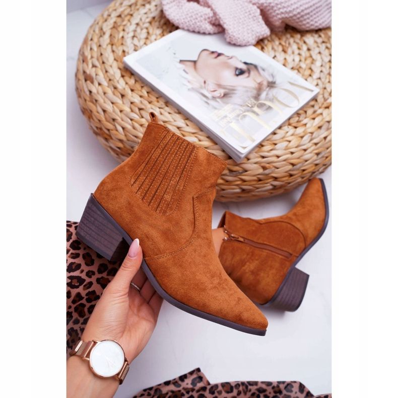 Camel Umberco Damen Stiefel mit flachem Absatz braun 1