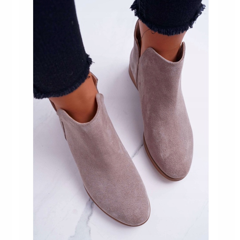 Nicole Damenstiefel mit flachem Absatz Frühlingsleder Cappuccino Madness beige 2