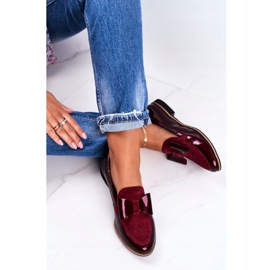 Damen Brogues Maciejka Lackierte Loafer Burgund 04099-44 / 00-1 rot mehrfarbig 2