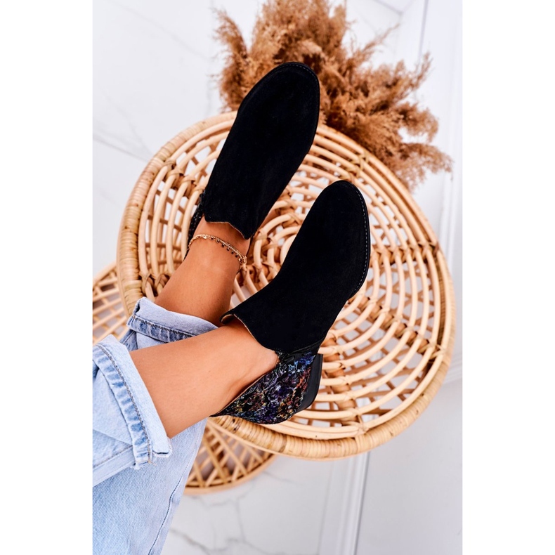 Flache Stiefel für Damen Maciejka Spring Leather Black 04091-57 schwarz 1