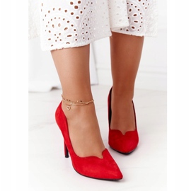 Damen Stilettos Wildleder Rot S.Barski Ziger 1