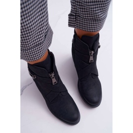 Vinceza Damenstiefel mit Absatz Wildleder Schwarz Brave 2