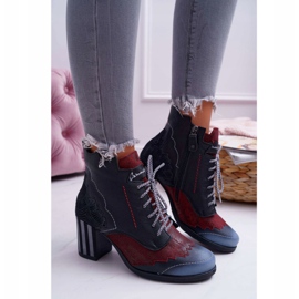 Damen Leder Maciejka Stiefel Schwarz 03190 mehrfarbig 1