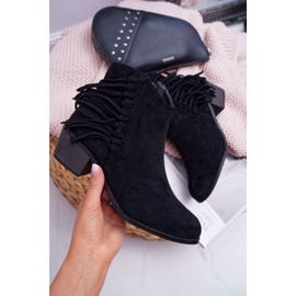 Schwarze Agnes Damen Cowboystiefel 1