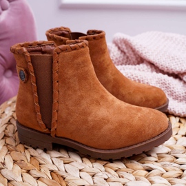 POPA Kinderstiefel Flacher Absatz Camel Sicarro braun 2