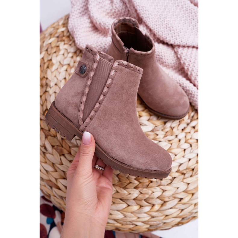 POPA Kinderstiefel Flacher Absatz Khaki Sicarro 1