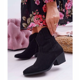 BUGO Damenstiefel mit flachem Absatz Cowboystiefel Schwarz Telifa 1