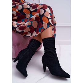 HAN Damenstiefel mit hohem Absatz über dem Knöchel Schwarz Temma 2