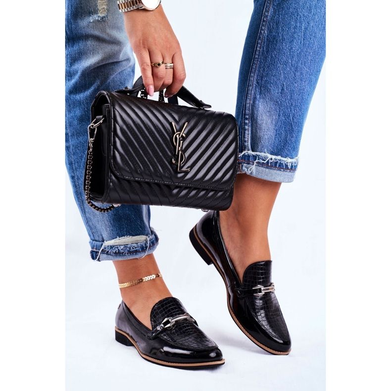 Damen Brogues Maciejka Lackierte Loafer Schwarz 4099A-01 / 00-1 1