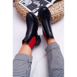 HAN Damen Stiefeletten Jodhpur Stiefel Red Radiergummis Black Superpower rot 1