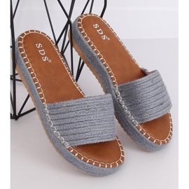 Blaue Espadrilles-Hausschuhe 7970-PL Denim mehrfarbig 1