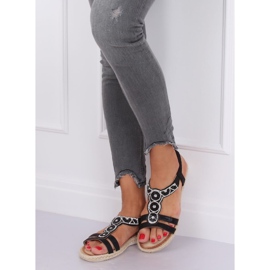 Schwarze Espadrilles-Sandalen CO-78 Schwarz 1