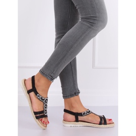 Schwarze Espadrilles-Sandalen CO-78 Schwarz 2