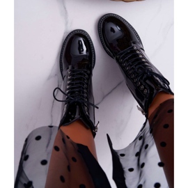 Damenstiefel Lackiert auf einem Absatz Black Insist schwarz 2