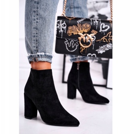 FW1 Damenstiefel mit Absatz Wildleder Black Sharks schwarz 1