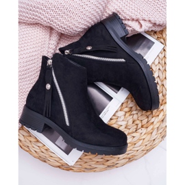 SEA Damen Stiefel Warmes Wildleder Zwei Slider Schwarz Ohoo 1