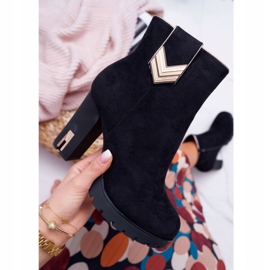 FE1 Damen Stiefel On Heel Warm Wildleder M319 Schwarz Midway 1