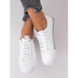 Weiße und graue Sneakers für Damen R13YD1388-11 Grau 2