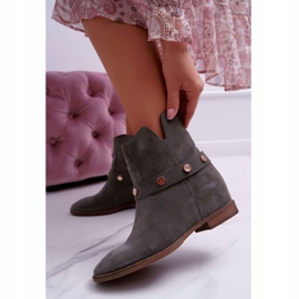 Damenstiefel Laura Messi 1890 Wildleder Olive Darmah mehrfarbig grün 2