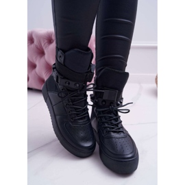 Damen Sportschuhe Schwarz Quake Gürtel 2