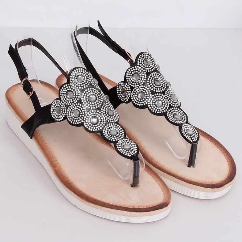 Schwarze Sandalen 7887-PL Schwarz 1