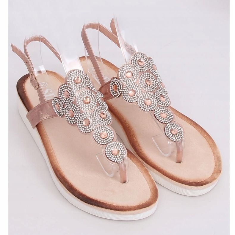 Champagner Sandalen 7887-PL Champagner schwarz 1