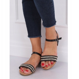 Schwarze Damensandalen HT-68 Black 1