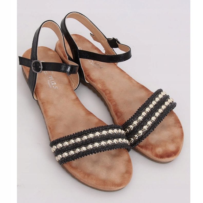 Schwarze Damensandalen HT-68 Black 2